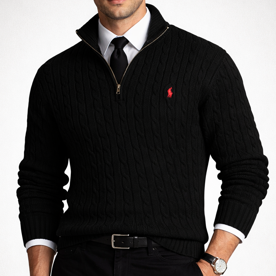 Half Zipper Lauren Black